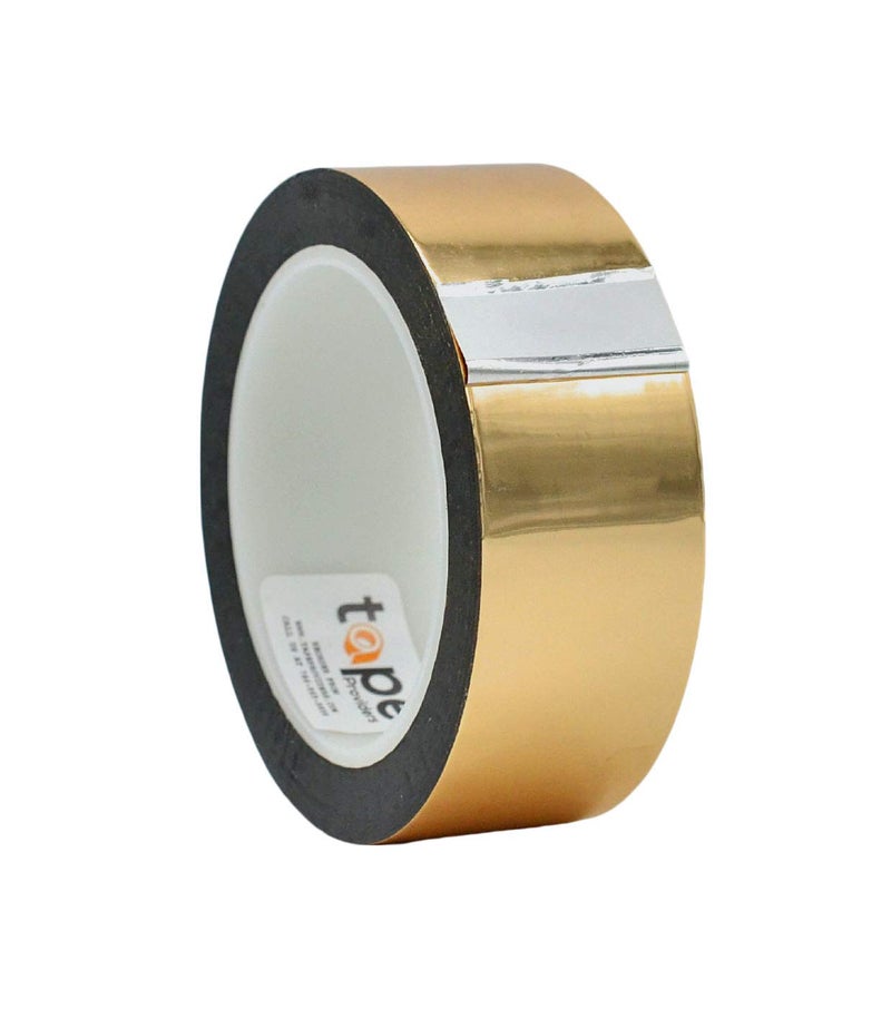 WOD Tape WOD MPFT2 Gold Metalized Polyester Mylar Film Tape with Acrylic Adhesive, 1.5 inch x 72 yds. Vibrant Mirror Gold Tape, Decor Tape for Detailing Accent Wall, Graphic Arts, Car and Boat Trim - Image 1